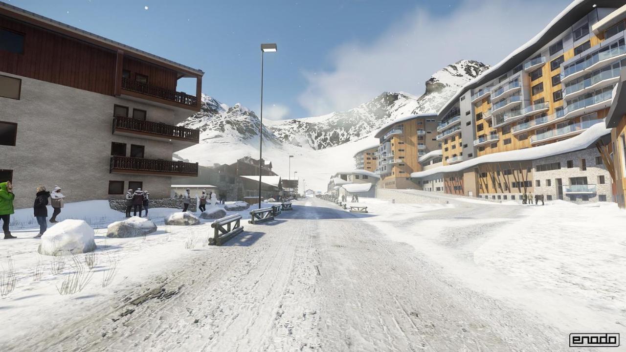 Charmant Studio Aux Pieds Des Pistes Vue Sur La Montagne ティニュ エクステリア 写真
